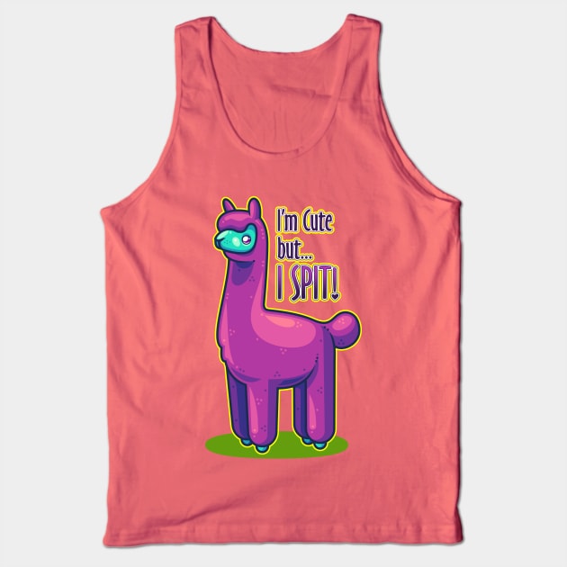 Cute Alpaca Spit Tank Top by ArtisticDyslexia